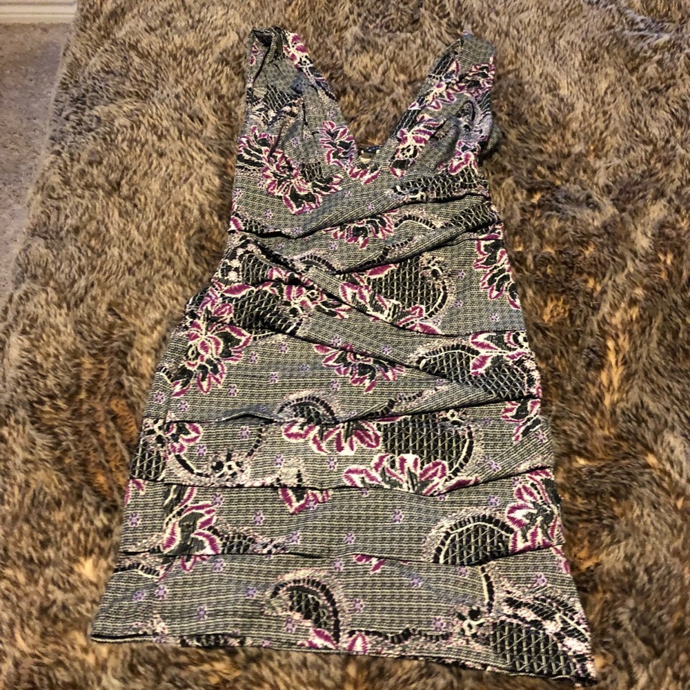 Sexy plunge mini dress